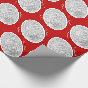 Personalized Christmas photo wrapping paper