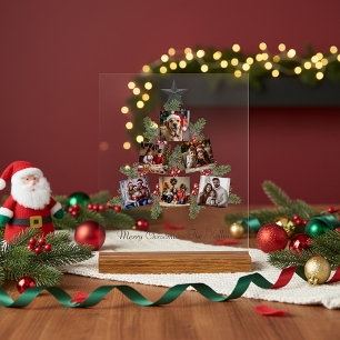 Personalized Christmas photos tree Acrylic Sign