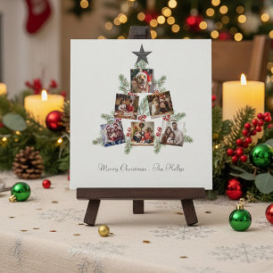 Personalized Christmas photos tree Holiday Card