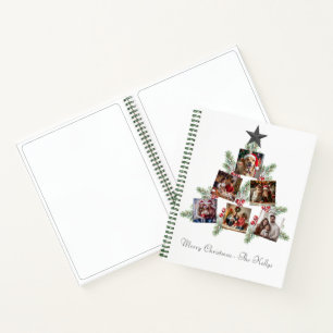 Personalized Christmas photos tree Notebook