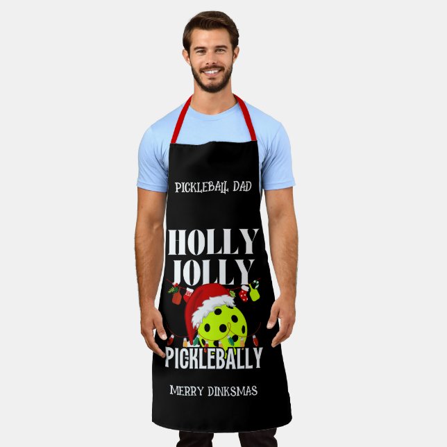 Personalized Christmas Pickleball Apron (Worn)