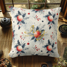 Personalized Christmas Pillow with Name and Quote