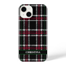 Personalized Christmas Plaid phone case