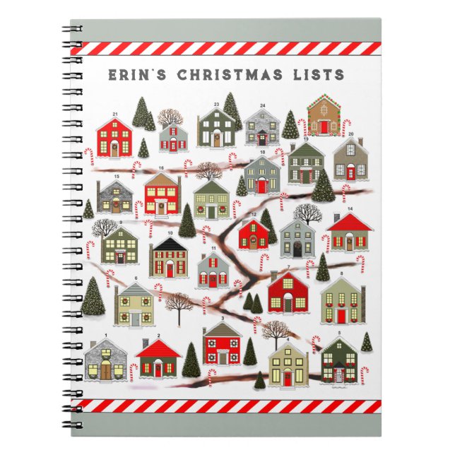 personalized Christmas planner Notebook (Front)