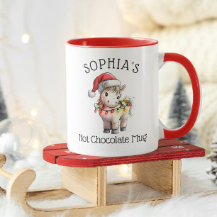 Personalized Christmas Pony Hot Chocolate Kids Mug