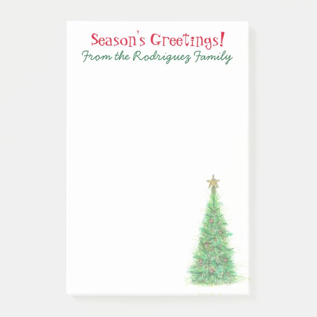 Personalized Christmas post-it notes (Front)
