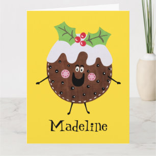 Personalized Christmas Pudding Card