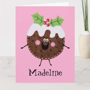 Personalized Christmas Pudding Card