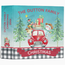Personalized Christmas Red Truck  Photo Scrapbook