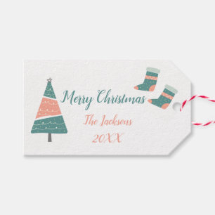 Personalized Christmas Reindeer, Tree and Stocking Gift Tags