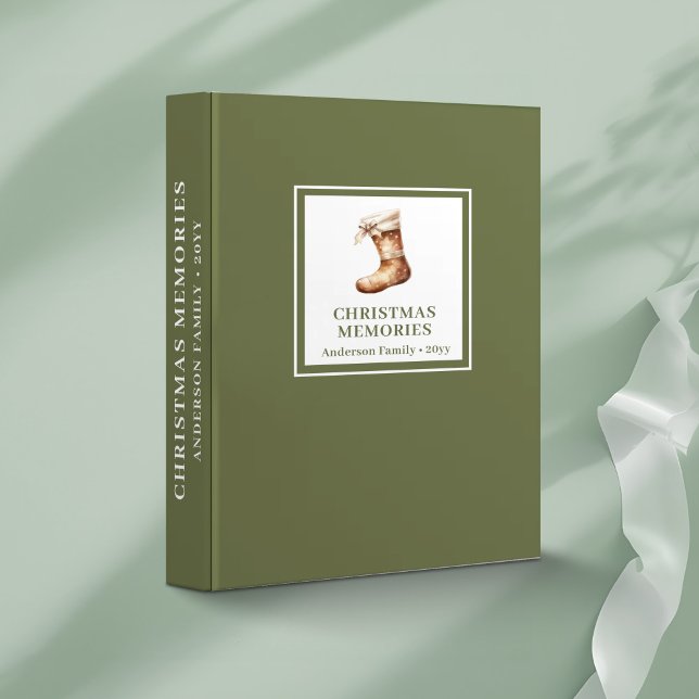 Personalized Christmas Ring Binder Earthy Colors (Personalized Christmas Ring Binder Earthy Colors)