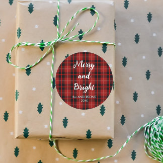 Personalized Christmas round stickers