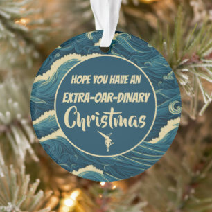 Personalized Christmas rowing funny acrylic  Ornament