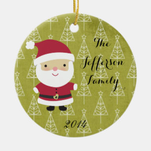 Personalized Christmas Santa Claus Family Ornament