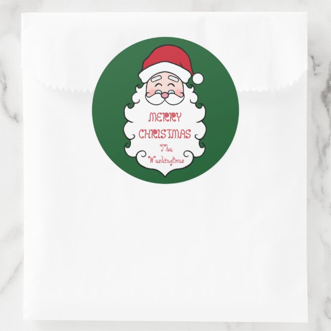 Personalized Christmas Santa Claus Stickers  (Bag)