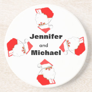 Personalized Christmas Santa Coaster