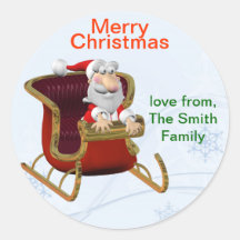 Personalized Christmas Santa Gift Tag/Label