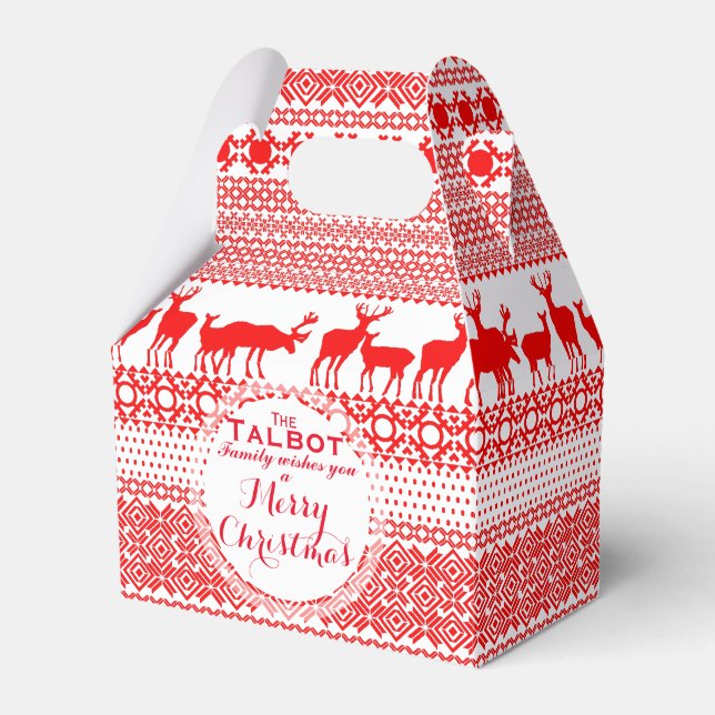 Personalized CHRISTMAS SEASON'S GREETING Favour Bo Favor Box (Front Side)