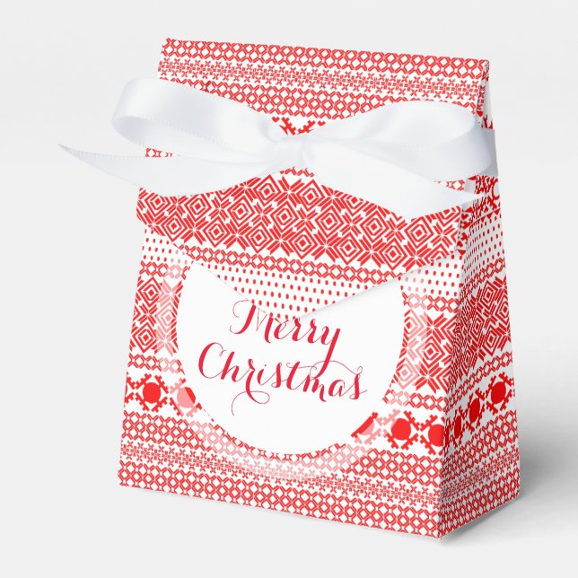Personalized CHRISTMAS SEASON'S GREETING T Favour  Favor Box (Front Side)