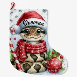 Personalized Christmas Snake Large Christmas Stocking