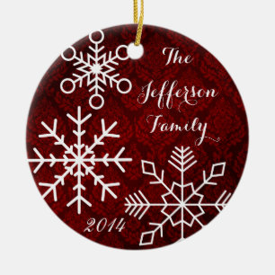 Personalized Christmas Snowflake Family Ornament