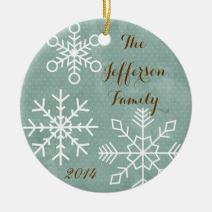 Personalized Christmas Snowflake Family Ornament