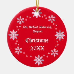 Personalized Christmas Snowflake Ornament