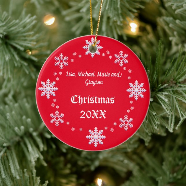  Personalized Christmas Snowflake Ornament (Tree)