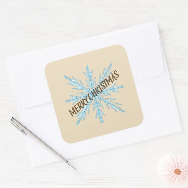 Personalized Christmas Snowflake Stickers – Labels (Envelope)