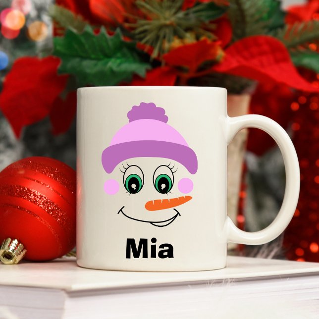 Personalized Christmas Snowman Hat Custom Name Coffee Mug (Personalized Christmas Snowman Hat Custom Name Coffee Mug
)