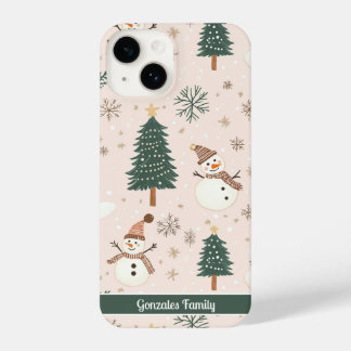 Personalized Christmas snowman phone case