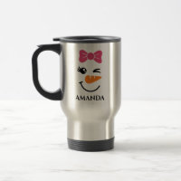 Personalized christmas snowman with custom name