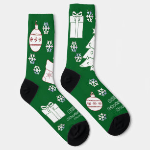 Personalized Christmas Socks - Green