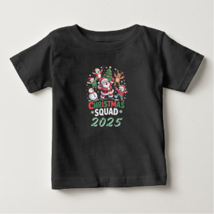Personalized Christmas Squad 2025 Santa Family Baby T-Shirt