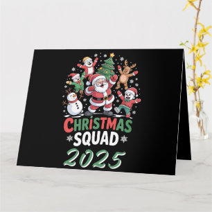 Personalized Christmas Squad 2025 Santa Family  Card
