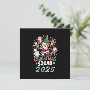 Personalized Christmas Squad 2025 Santa Family  Holiday Card