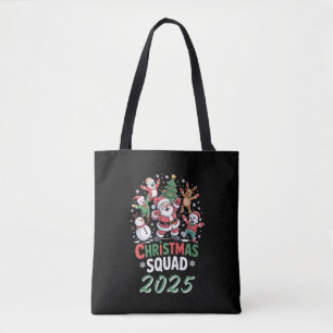 Personalized Christmas Squad 2025 Santa Family  Tote Bag