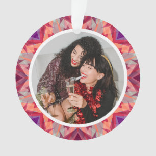Personalized Christmas Star Fun Jolly Red Photo Ornament