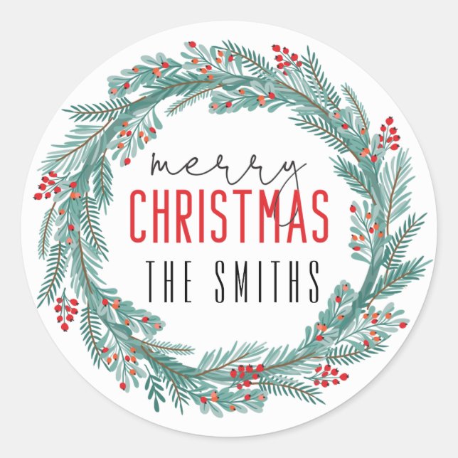 Personalized Christmas Sticker (Front)