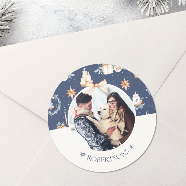 Personalized Christmas Sticker with Family Name (Creator Uploaded)