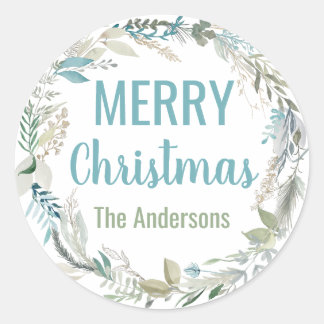 Personalized Christmas Stickers Elegant Envelope