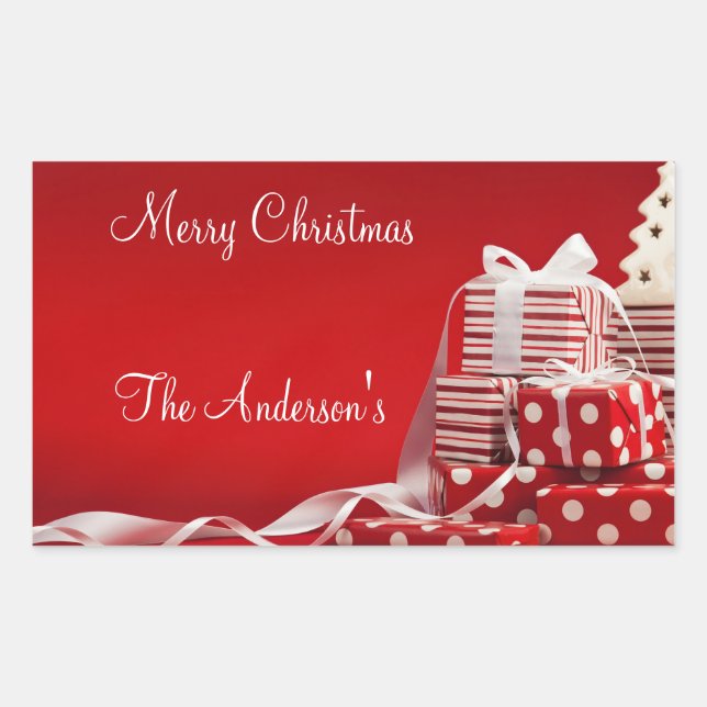 Personalized Christmas Stickers/Gifts Sticker (Front)