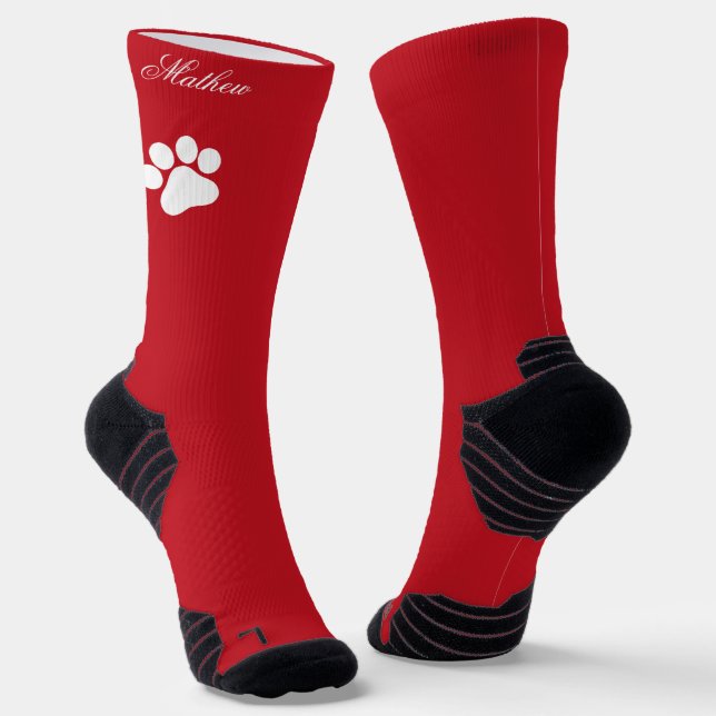 Personalized Christmas Stocking Custom Name Socks (Angled)