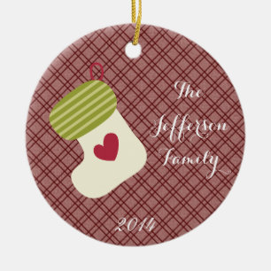 Personalized Christmas Stocking Family Ornament