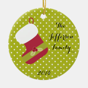 Personalized Christmas Stocking Family Ornament