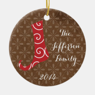 Personalized Christmas Stocking Family Ornament