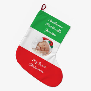 Personalized Christmas Stocking with Italian Flag