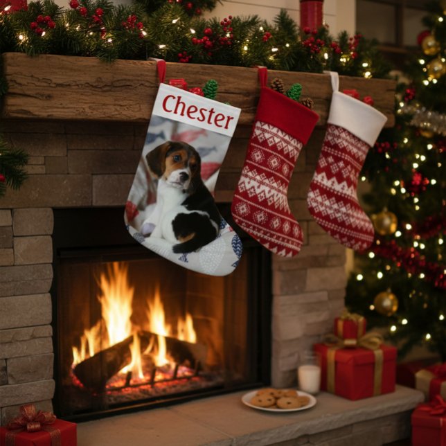 Personalized Christmas Stocking with Pet Photo  (Creator Uploaded)
