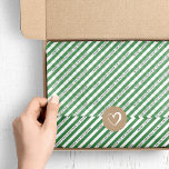 Personalized Christmas Stripes | Editable Colours Tissue Paper<br><div class="desc">Custom printed tissue paper for gift wrapping and holiday crafts. This personalized design has preppy green and white stripes with your custom Merry Christmas greeting. Add your family name or any other custom text. Use the design tools to choose any background colour, edit the text fonts and colours or add...</div>