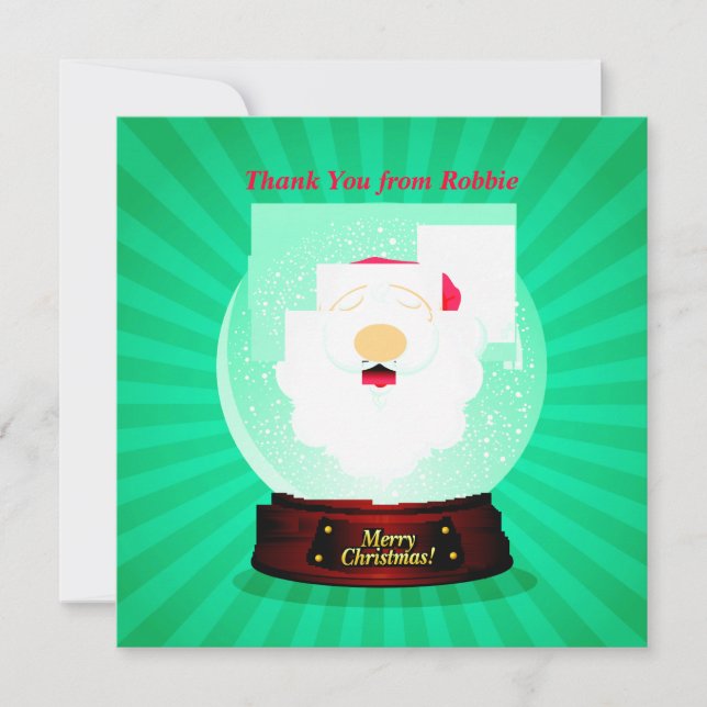 Personalized Christmas Thank You from Child Fill Invitation (Front)